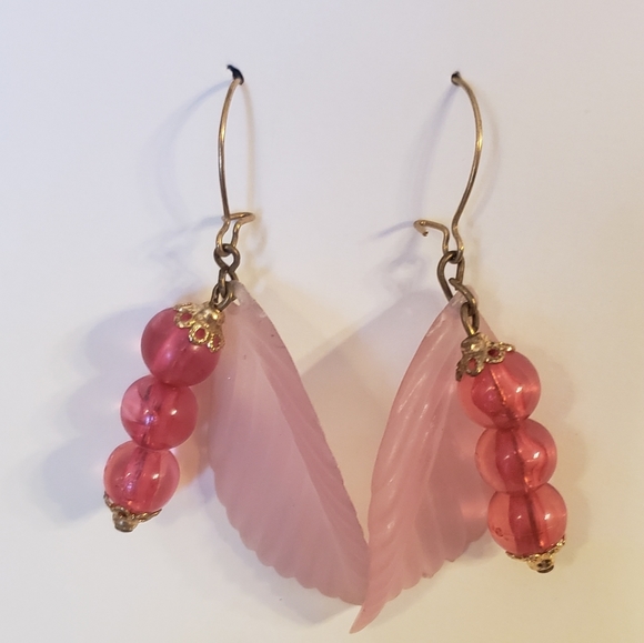 Lot of 4 pairs of earring with leaf design - Picture 3 of 5